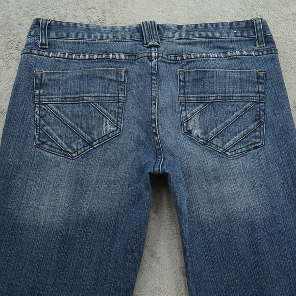 Guess Jeans Women's Size 31 Mid-Rise Comfort Bootcut Denim 31" Inseam Distressed - Picture 13 of 16